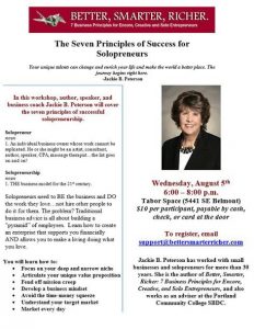 7 Steps for Financial Success as a Solopreneur @ Tabor Space | Portland | Oregon | United States